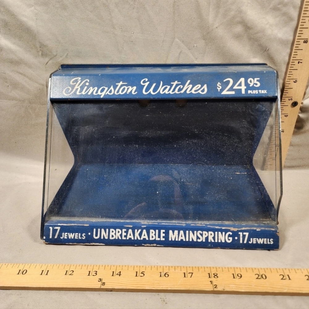Antique Kingston Watches Countertop Store Display Case Used